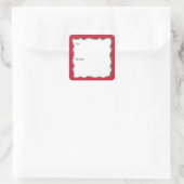 Block Print Garland Vierkante Sticker (Tas)