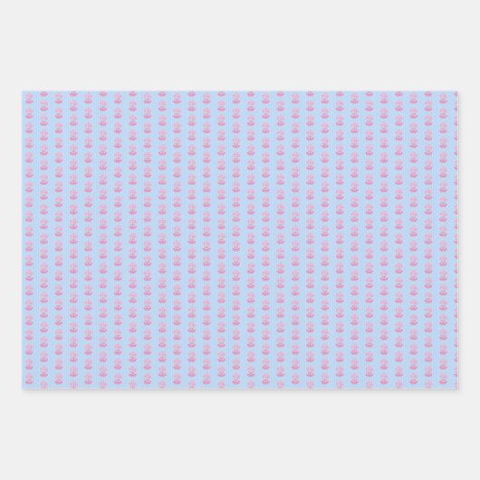 Block Print on Stripes Wrapping Paper (3) (Voorkant 3)