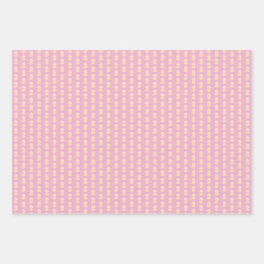 Block Print on Stripes Wrapping Paper (3) (Voorkant 2)