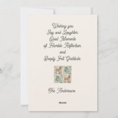 Block Print Sheep Donkey Quilt - Custom Christmas. Feestdagenkaart (Achterkant)