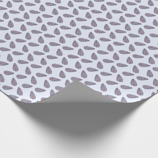 Block Print Topiary Tree Cadeaupapier (Hoek)