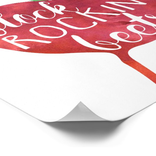 Block Rockin Beets | Veggie Pun Kitchen Poster (Hoek)