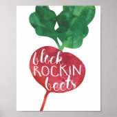 Block Rockin Beets | Veggie Pun Kitchen Poster (Voorkant)