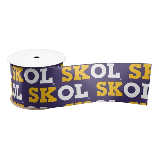 Block Script "SKOL" — Ribbon Satijnen Lint (Spoel)