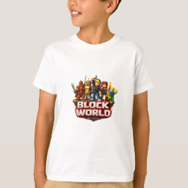 Block World Gamer Squad Design – Colorful Cube Cha T-shirt