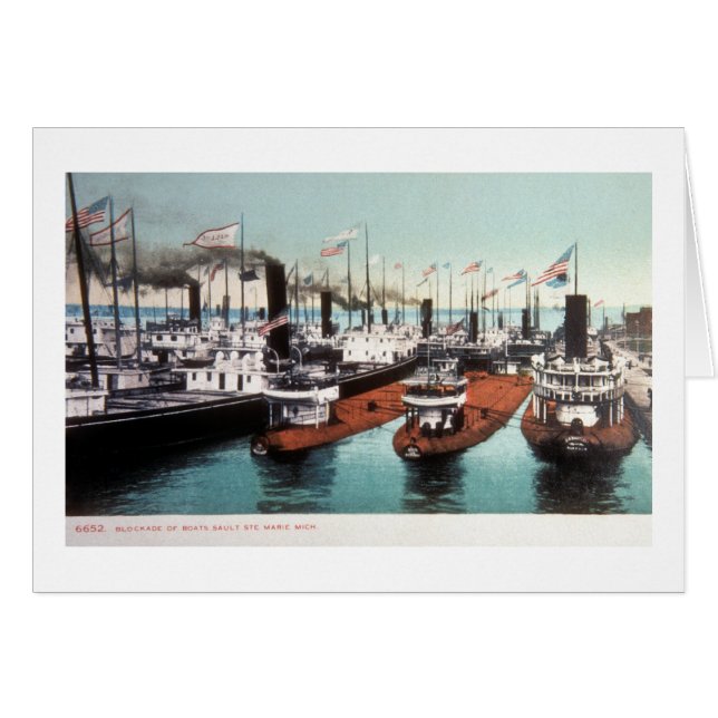 Blockade bij Sault Ste Marie - Vintage (Voorkant Horizontaal)