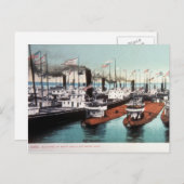 Blockade bij Sault Ste Marie - Vintage Briefkaart (Voorkant / Achterkant)