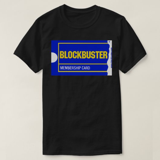 Blockbuster Lidmaatschap Kaart T-shirt (Design voorkant)