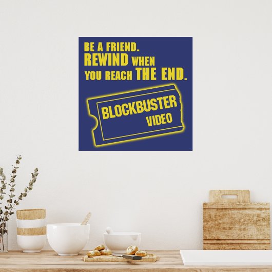 Blockbuster Video Merchandise Poster (Keuken)