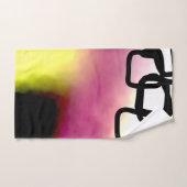 Blockchain: Abstract Roze, Geel, Zwart & Wit Bad Handdoek (Handdoek)