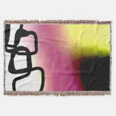 Blockchain: Abstract Roze, Geel, Zwart & Wit Deken (Voorkant)