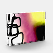 Blockchain: Abstract Roze, Geel, Zwart & Wit Fotoblokken (Links)