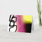 Blockchain: Abstract Roze, Geel, Zwart & Wit Kaart (Voorkant)