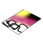 Blockchain: Abstract Roze, Geel, Zwart & Wit Notitieboek (Linkerzijde)