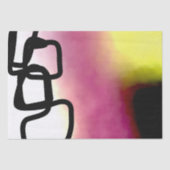 Blockchain: Abstract Roze, Geel, Zwart & Wit Tissuepapier (Voorkant)