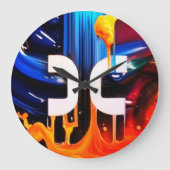 blockchain bitcoin portemonnee trading Wall Clock Grote Klok (Voorkant)