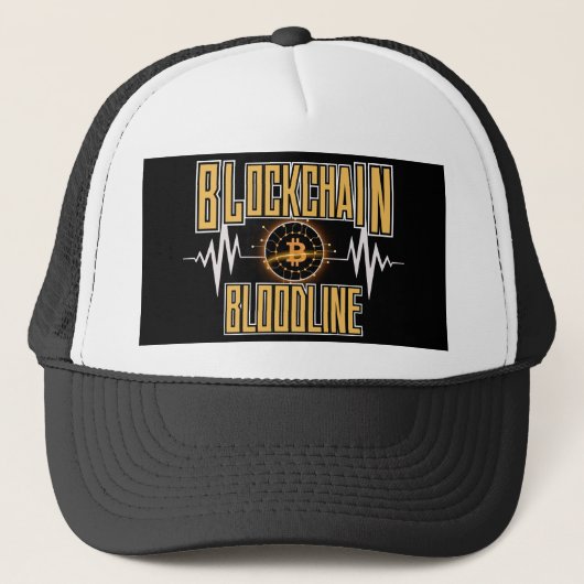 Blockchain Bloodline™ gekroonde gecodeerde crypto- Trucker Pet (Voorkant)