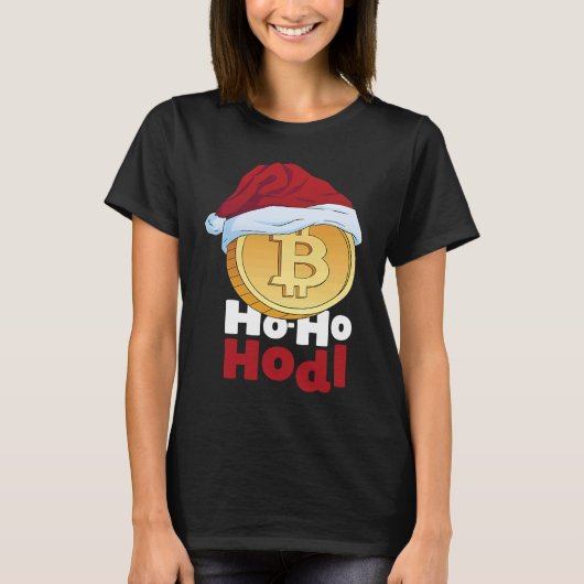 Blockchain Ho HoHodl Xmas Bitcoin Cryptocurrency B T-shirt (Voorkant)