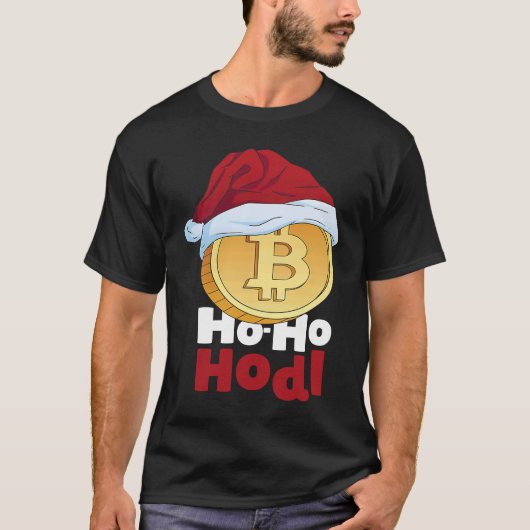 Blockchain Ho HoHodl Xmas Bitcoin Cryptocurrency B T-shirt (Voorkant)