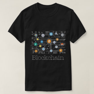Blockchain Netwerk Crypto Ontwerp T-shirt
