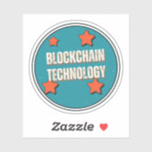 Blockchain-technologie Sticker (Vel)