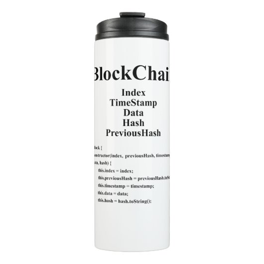 BlockChain Thermosbeker (Voorkant)