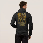 Blockchain Titans™ Bitcoin vs Ethereum Crypto Flex Hoodie (Achterkant volledig)