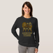Blockchain Titans™ Bitcoin vs Ethereum Crypto T-shirt (Voorkant volledig)