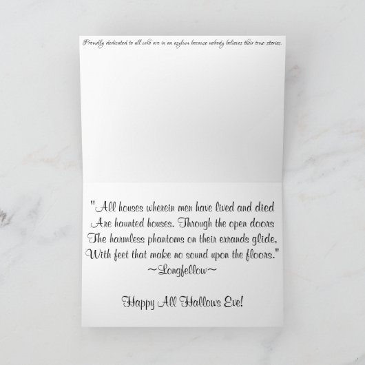 "Blocked Out" Hallowe’en Kaart (Binnen)