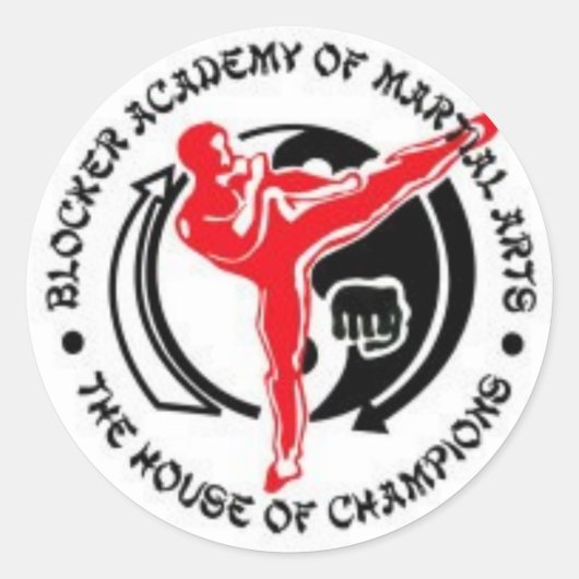 Blocker Academy of Martial Arts Sticker (Voorkant)