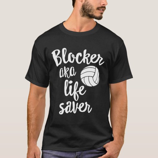 Blocker Aka Life Saver Volleyball Defence T-shirt (Voorkant)