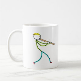 Blockfluitspelende Stickman Koffiemok