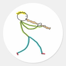 Blockfluitspelende Stickman