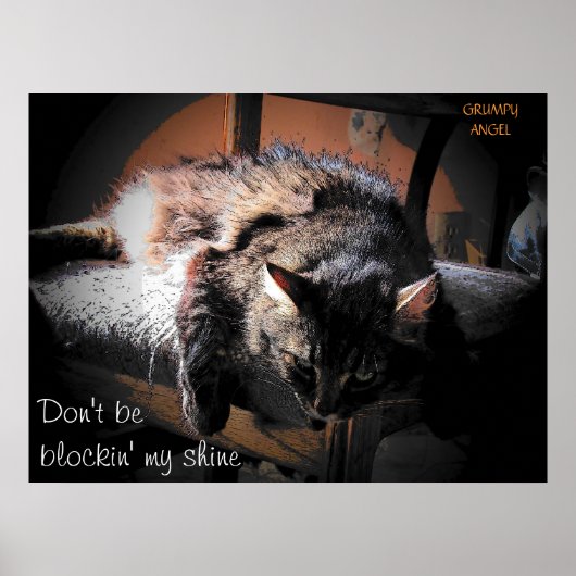 Blockin mijn shine - Grumpy Angel Poster (Voorkant)