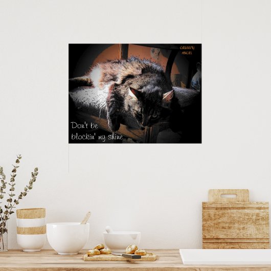 Blockin mijn shine - Grumpy Angel Poster (Keuken)