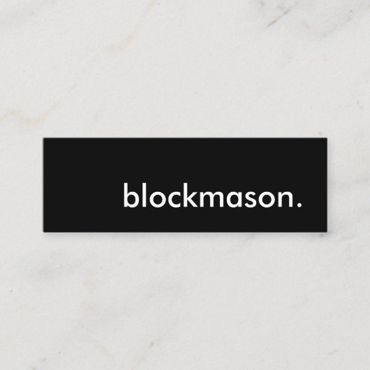 blockmason. mini visitekaartje (Voorkant)