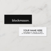 blockmason. mini visitekaartje (Voorkant / Achterkant)