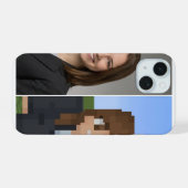 BlockPix Minecraft Character Phone Case iPhone 15 Case (Achterkant horizontaal)