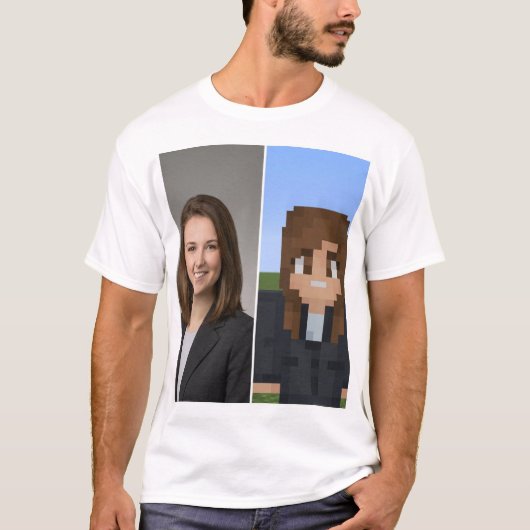 BlockPix Minecraft Character T-Shirt (Voorkant)