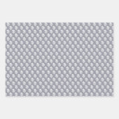 Blockprint geïnspireerd blauw inpakpapier vel (Voorkant)