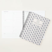 Blockprint geïnspireerde blauwe bloemen planner (Display)