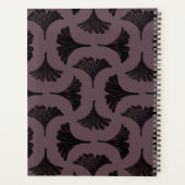 Blockprint Gingko - stoffige druif Planner (Achterkant)