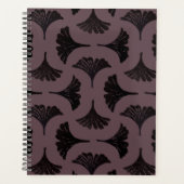 Blockprint Gingko - stoffige druif Planner (Voorkant)