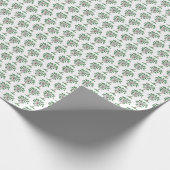 Blockprint kerst palmetto inpakpapier (Hoek)