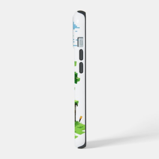 BlockQuest Adventures - Pixel Art iPhone 15 hoesje (Linkerkant)