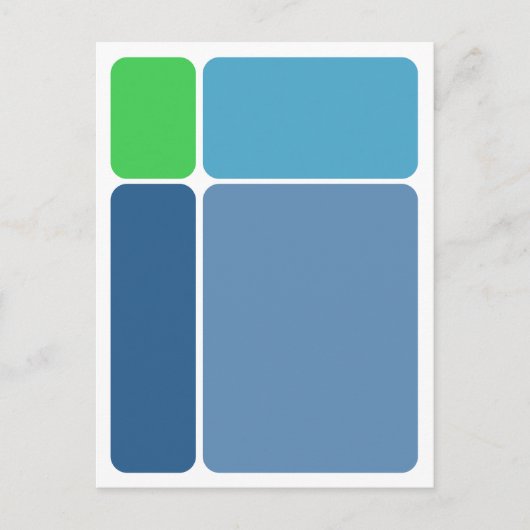 Blocks Abstract Design Postcard Briefkaart (Voorkant)