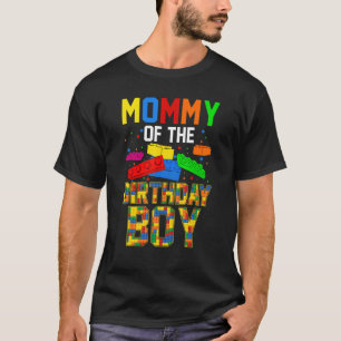 Blocks bouwen op een familie voor mam op Birthda T-shirt