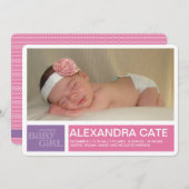 Blocks Girl Announcement Aankondiging (Voorkant / Achterkant)