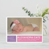 Blocks Girl Announcement Aankondiging (Staand voorkant)