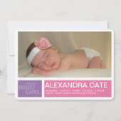 Blocks Girl Announcement Aankondiging (Voorkant)